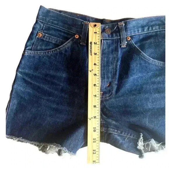 Levis Strauss & Co 70s Vintage High Waist Shorts Stretch Denim Booty Shorts - Picture 6 of 9